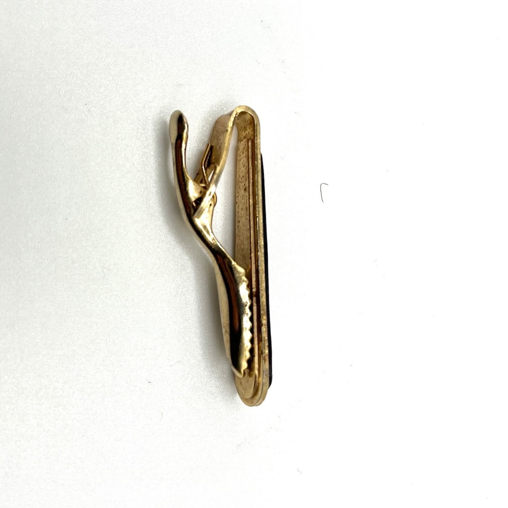2 Vintage Unmarked Tie Clips; Black Onyx/1 Rhinestone and SWANK tie clip - Picture 14 of 15
